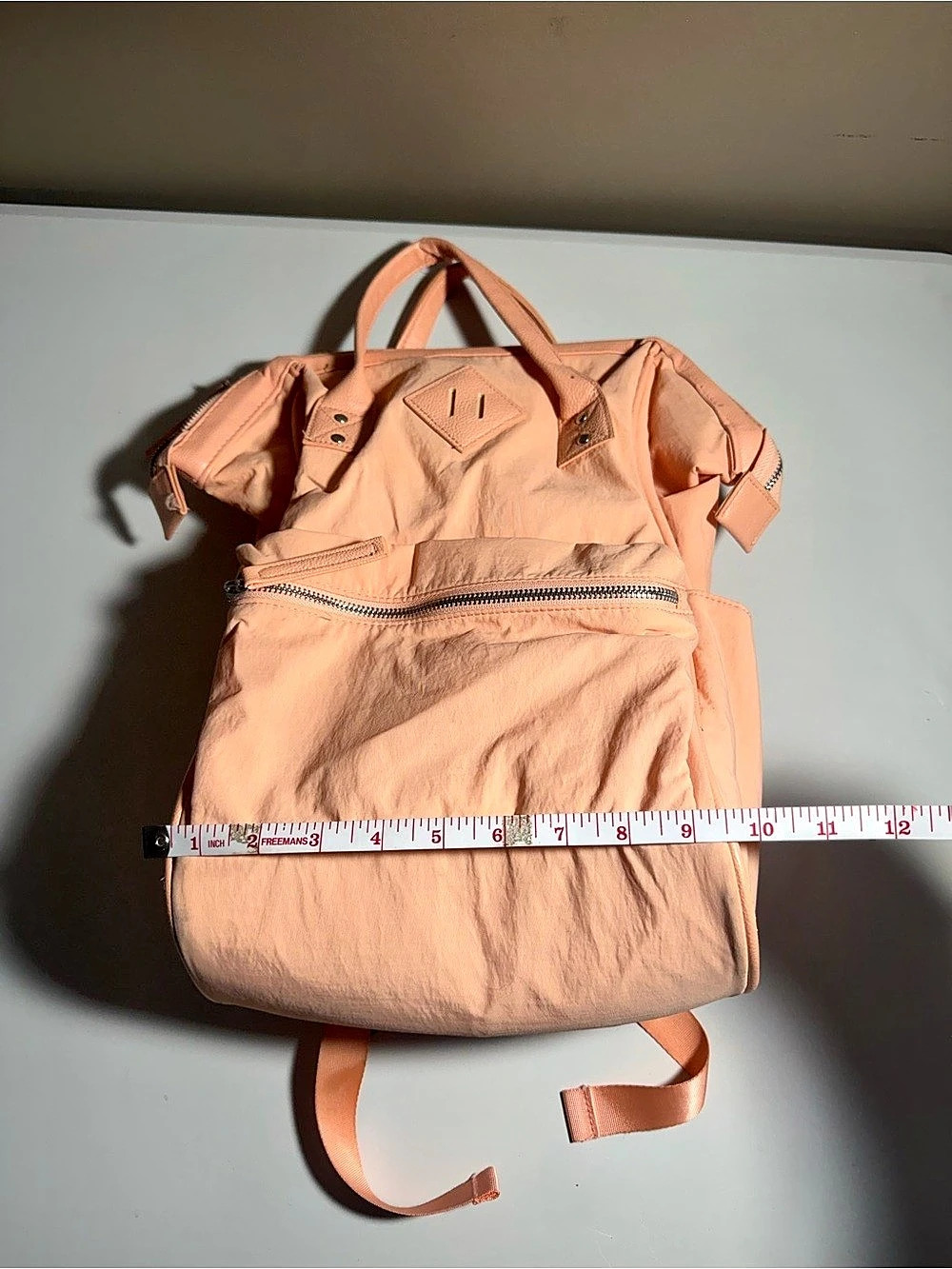 Spacious Peach Nylon-Style Backpack- Excellent condition - Picture 7 of 8